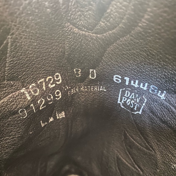 Mens Dan Post Black Cherry Leather Cowboy Boot | Size 8 - Picture 9 of 9